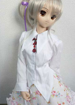 DD M胸(DDII)用シャツカラー燕尾編み上げブラウスの型紙