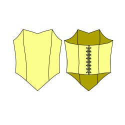 画像5: すそがVになったビスチェの型紙　レディース