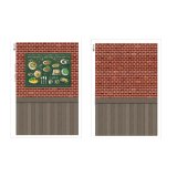 【無料】ドール用の書き割り背景　カフェ壁