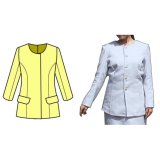えりなしジャケットの型紙　レディース