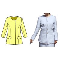 えりなしジャケットの型紙　レディース