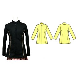 画像1: 細身のハイネックのジャケットの型紙　レディース