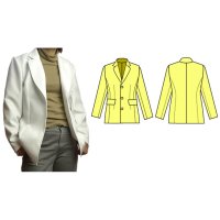 男性キャラクターの雰囲気を出したい女性の為の男装用テーラードジャケットの型紙　レディース