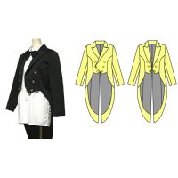 女性用燕尾服の型紙　レディース