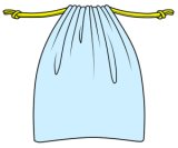 【無料】巾着袋の型紙両方に紐が出るタイプ