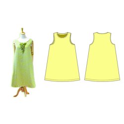 画像1: ゆったりそでなしワンピースの型紙　お代はSNS投稿かシェアで！