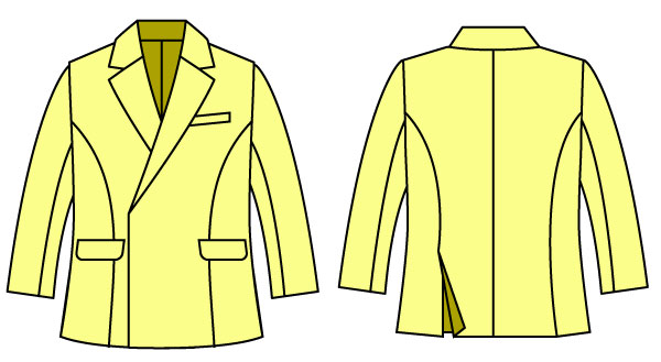 Wテーラードカラーのジャケットの縫い方