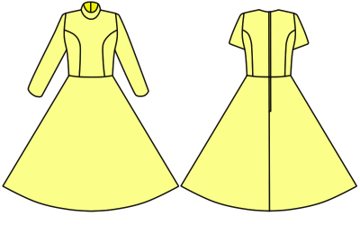 全円スカートのワンピースの作り方 縫い方