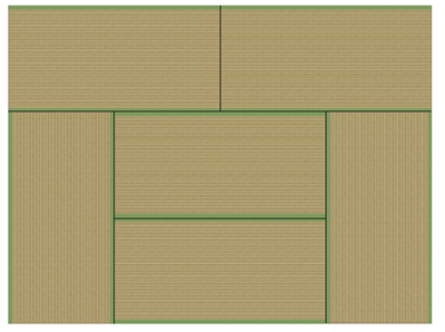 無料で使える1 15サイズの六畳間の畳のペーパークラフト