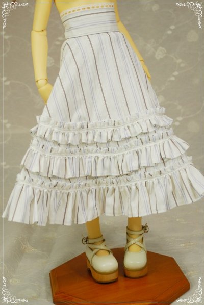 画像2: 3段フリルハイウエストスカートの型紙　少女用