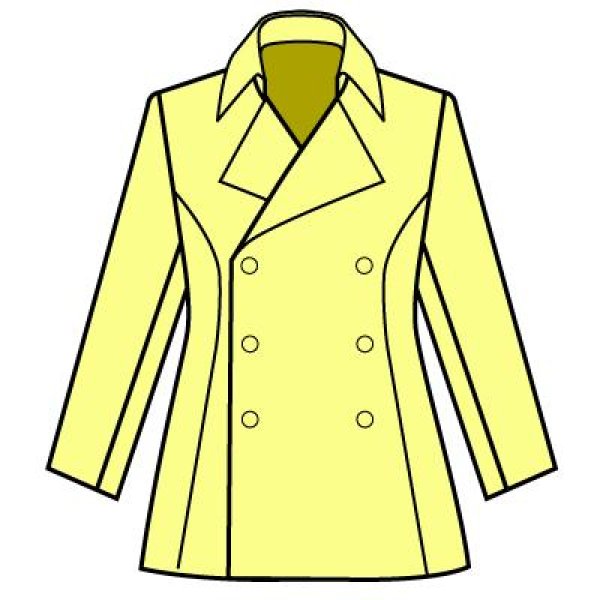 画像2: ナポレオンカラーのコートの型紙　レディース (2)