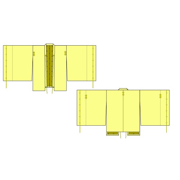 画像1: 直垂（ひたたれ）もどきの型紙 (1)