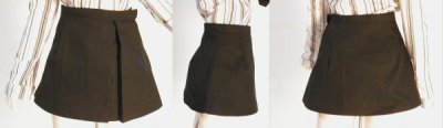 画像1: ボックスプリーツスカートの型紙　少女用