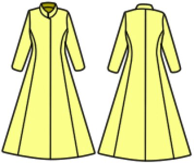 画像1: プリンセスラインのコートの型紙　レディース