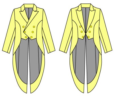 画像1: 女性用燕尾服の型紙　レディース