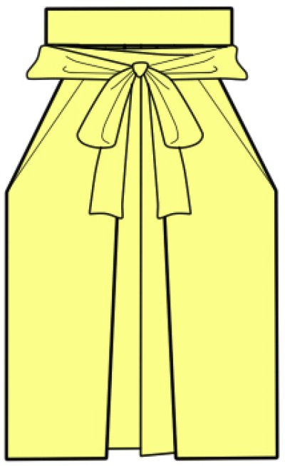 画像1: 巫女キャラクターのコスプレに　コスプレ用緋袴(スカートタイプ）の型紙　レディース