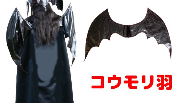 画像1: 【無料】蝙蝠羽根の型紙 (1)