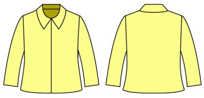 画像1: シャツカラーつきジャケットの型紙　レディース