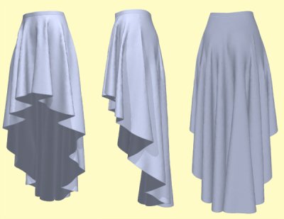 画像1: ロングテールスカートの型紙　レディース