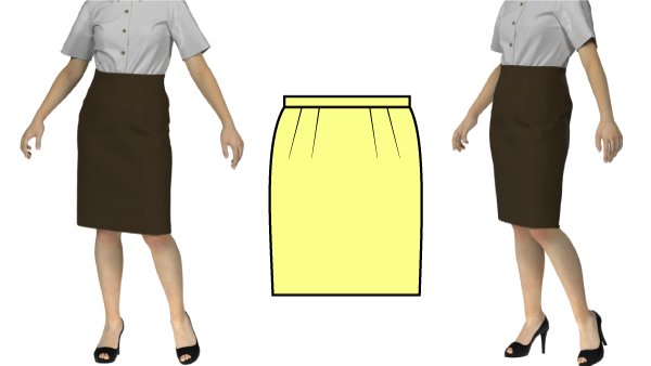画像1: 【無料】タイトスカートの型紙　 (1)