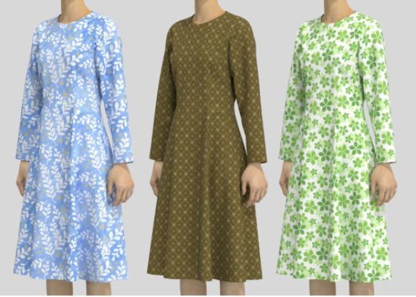 画像3: パネルラインのワンピースの型紙　レディース (3)